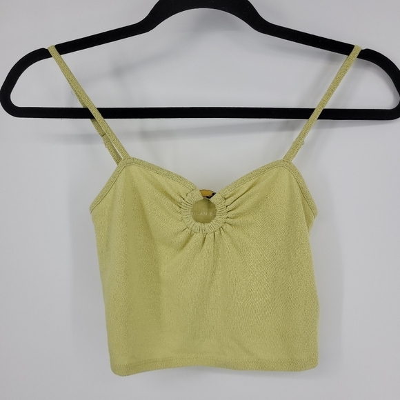 American Eagle Outfitters Womens Yellow Keyhole Cami Top Size M - Picture 4 of 16